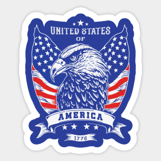 United States Of America 1776 Independence Day Sticker